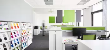 Filzfabrik M&K Gebäude Büro Designfilz Farben akustische & Designfilze