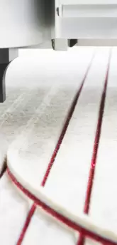Akustik Filze mit Wollfilz Farben kaschiert im Zuschnitt durch CNC-Cutting