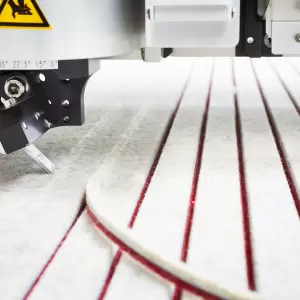 Akustik Filze mit Wollfilz Farben kaschiert im Zuschnitt durch CNC-Cutting