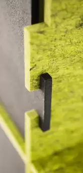 Acoustic felts acoustic absorber as design and decoration in different colors laminated with design felt as furniture
