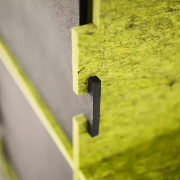 Akustik Filze akustikabsorber als Design und Deko in verschiedenen Farben kaschiert mit Designfilz als Möbel